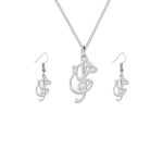Ensemble de collier et boucles d’oreilles en argent persan modèle Hasti