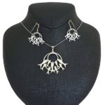 Ensemble de collier et boucles d’oreilles en argent modèle Mahi