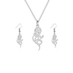 Ensemble de collier et boucles d’oreilles en argent persan – Samaneh