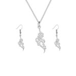 Ensemble de collier et boucles d’oreilles en argent persan modèle Parniya
