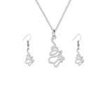 Ensemble de collier et boucles d’oreilles en argent persan modèle Zohre