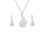 Ensemble de collier et boucles d’oreilles en argent persan modèle Taranom