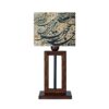Lampe de table en bois persane Accent – fait main Calligraphie