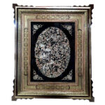 Artisanat encadré en cuivre gravé persan – Jardin – Décoration murale traditionnelle