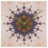 Horloge murale en bois persane artisanale avec motif géométrique Modèle Aram
