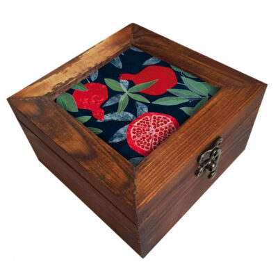 Boîte en Bois pour Cadeaux – Motif Persan Inspiré Grenade
