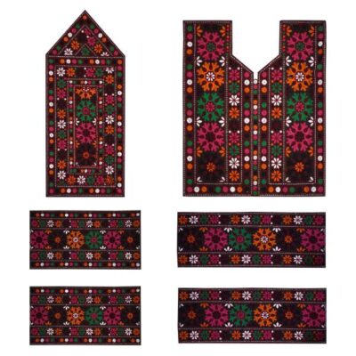 Panneau de robe brodé Balochi fait à la main – Goldar