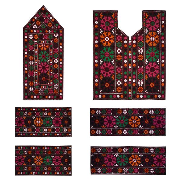 Panneau de robe brodé Balochi fait à la main - Goldar