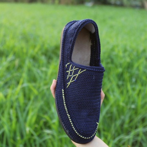 Chaussures Giveh - Chaussures traditionnelles perses respirantes faites à la main Modèle Bleu Marine