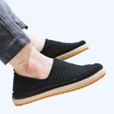Chaussures Giveh – Chaussures traditionnelles perses respirantes faites à la main Modèle Noir