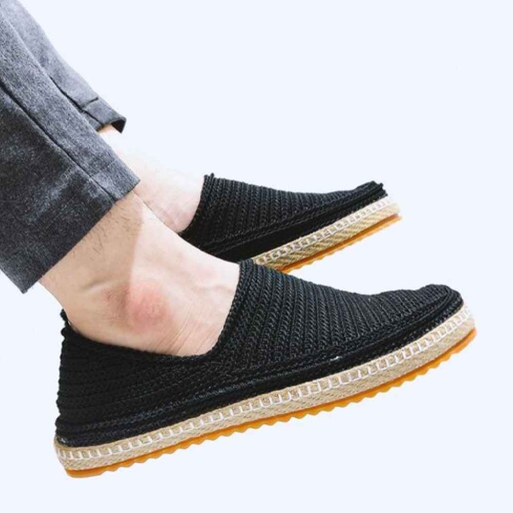 Chaussures Giveh - Chaussures traditionnelles perses respirantes faites à la main Modèle Noir