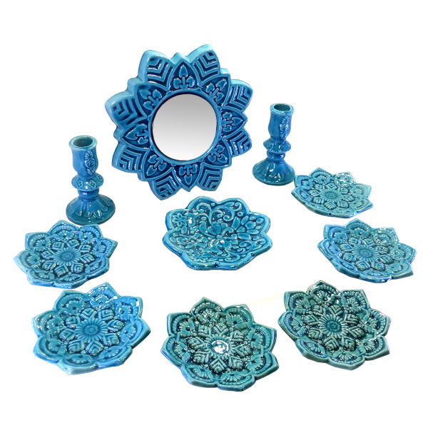 Set Haft-sin en céramique pour Nowruz, le Nouvel An persan Star