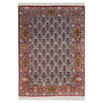 Tapis en Soie Persan Noué à la Main dans le Modèle Afshan d’Isfahan