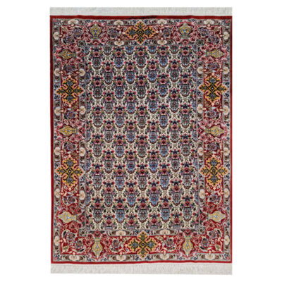 Tapis en Soie Persan Noué à la Main dans le Modèle Afshan d’Isfahan