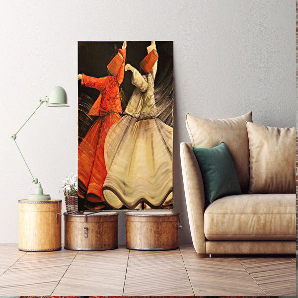 Affiche murale en bois persane - Danseurs de Sama