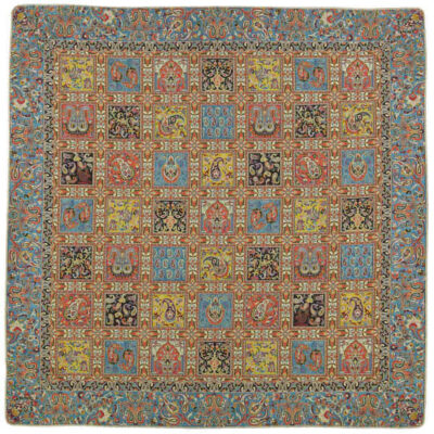 Nappe Persane Termeh Luxueuse avec Motif Floral Bakhtiari