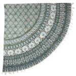 Nappe Persane : Nappe Traditionnelle à Impressions au Bloc Kalamkari d’Ispahan Momtaz
