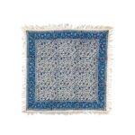 Nappe Persane : Nappe Traditionnelle à Impressions au Bloc Kalamkari d’Ispahan Florale