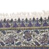 Nappe Persane : Nappe Traditionnelle à Impressions au Bloc Kalamkari d'Ispahan Bleue