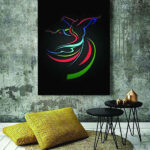 Affiche murale en bois persane – Danse du Sama