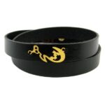 Bracelet en cuir persan pour hommes et femmes – Hich Noir