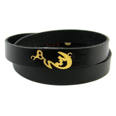 Bracelet en cuir persan pour hommes et femmes – Hich Noir