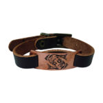 Bracelet artistique en cuir et cuivre – Symbole Esfand