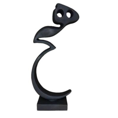 Figurine calligraphie persane Hich avec base en bois G325