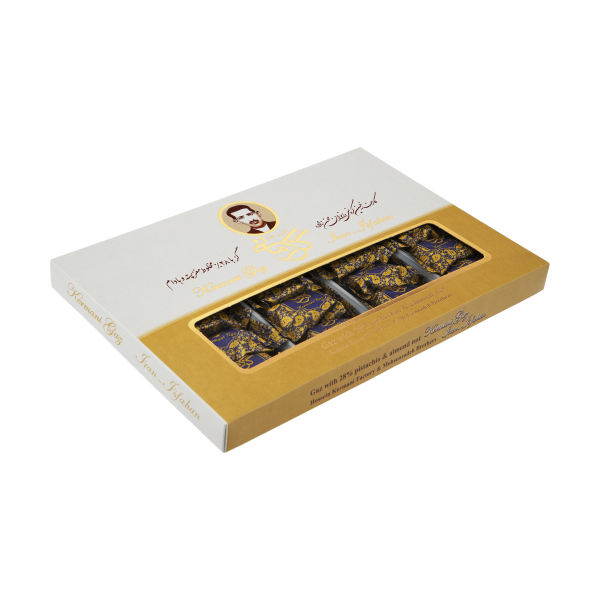 Gaz Kermani : 28 % Pistache & Amande – Nougat traditionnel iranien à l’eau de rose