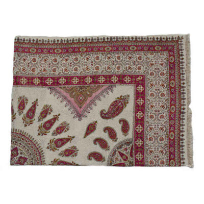 Nappe Persane : Nappe Traditionnelle à Impressions au Bloc Kalamkari d’Ispahan Sun