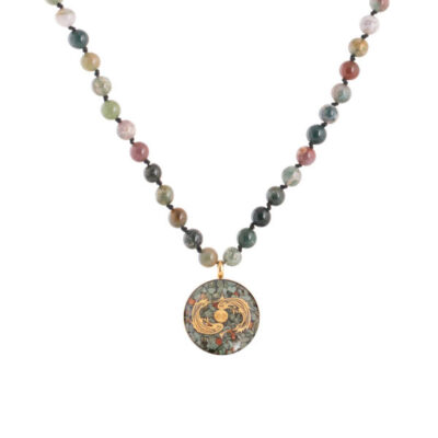 Collier plaqué or persan pour femmes Symbole Esfand