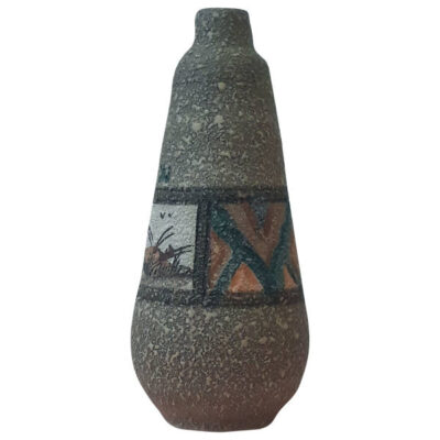 Vase en poterie décoratif persan fait main avec motif artistique Silik