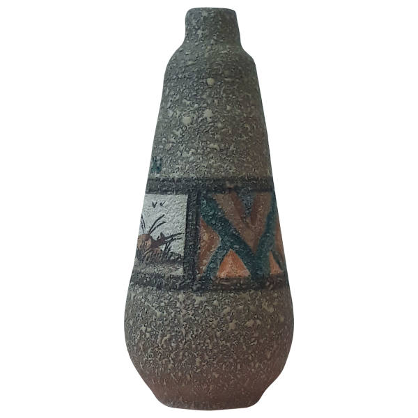 Vase en poterie décoratif persan fait main avec motif artistique Silik