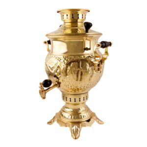 Samovar en laiton persan, théière décorative à charbon 6 litres