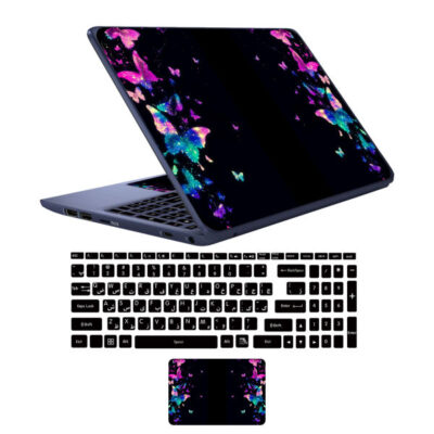 Autocollants pour ordinateur portable et clavier modèle Papillon