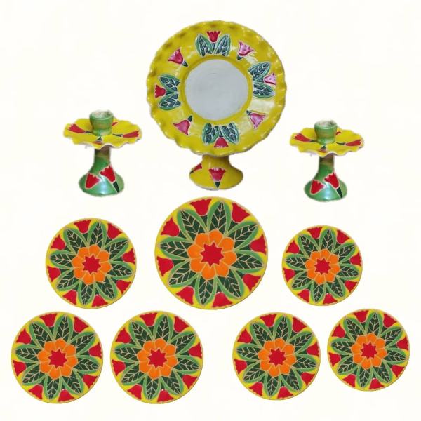 Set Haft-sin en céramique pour Nowruz, le Nouvel An persan Yellow