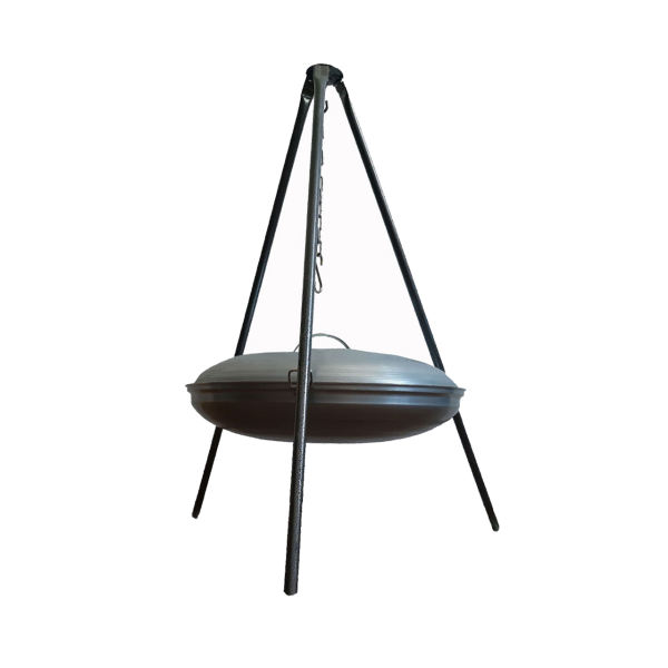 Trépied de Cuisine de Feu de Camp avec Chaudron – Design Résistant