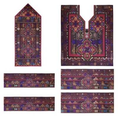 Panneau de robe brodé Balochi fait à la main – Kahnooji