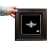 Art encadré en argent persan avec le symbole d'Ahura Mazda
