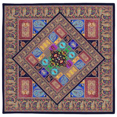 Tapis de prière de voyage pour musulman taille poche et portable Motif Paisley