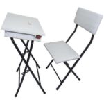 Ensemble de Chaise Empilable et Table de Prière pour Salah et Musulmans – Blanc