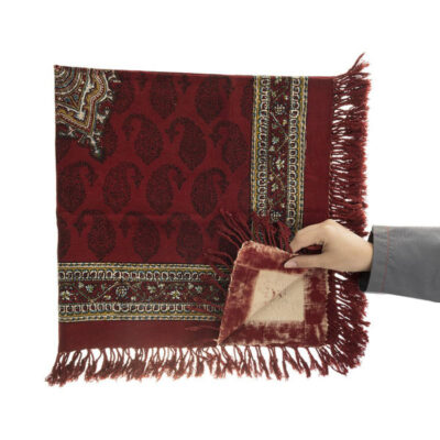 Nappe Persane : Impressions Traditionnelles Kalamkari d’Isfahan Rouge