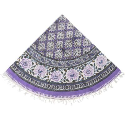 Nappe Persane : Impressions Traditionnelles Kalamkari d’Isfahan Bleue