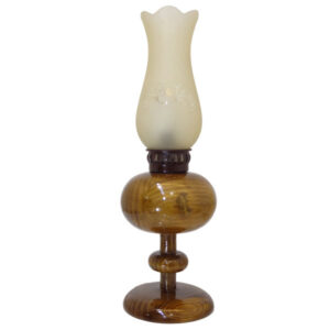 Lampe persane en bois à huile kerosène – modèle Raika