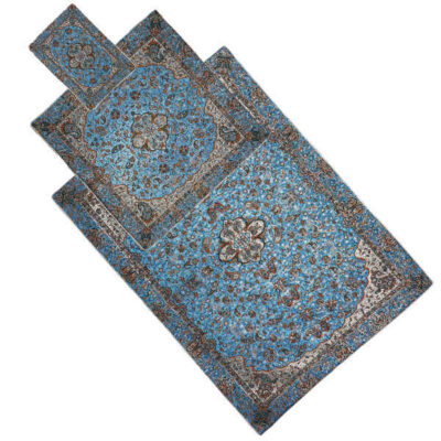 Tapis de prière en Termeh persan de luxe, Sajada bleu islamique