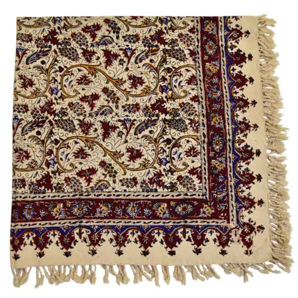 Nappe Persane : Impressions Traditionnelles Kalamkari d'Isfahan Automne