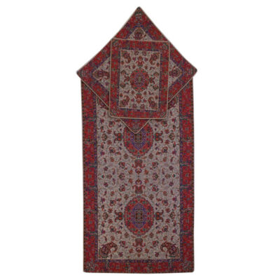 Tapis de prière en Termeh persan de luxe, Sajada bleu islamique