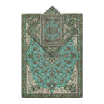 Tapis de prière en Termeh persan de luxe, Sajada Paisley vert islamique