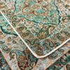 Tapis de prière de voyage pour musulman taille poche et portable Vert Paisley