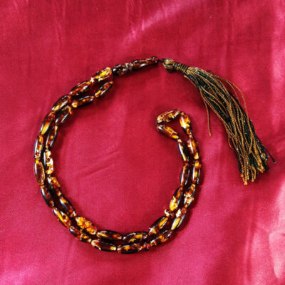 Chapelet islamique en ambre Celine avec 33 perles de prière (Tasbih)